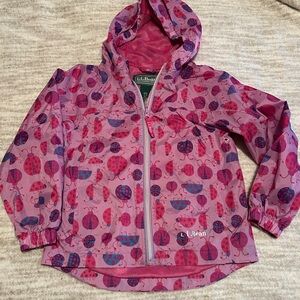 L.L. Bean Kids Ladybug Rain Jacket size 5-6